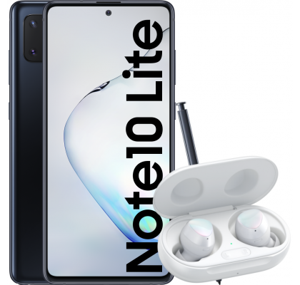 Pachet PROMO Samsung: Galaxy Note 10 Lite, 128GB, Black & Galaxy Buds+, White